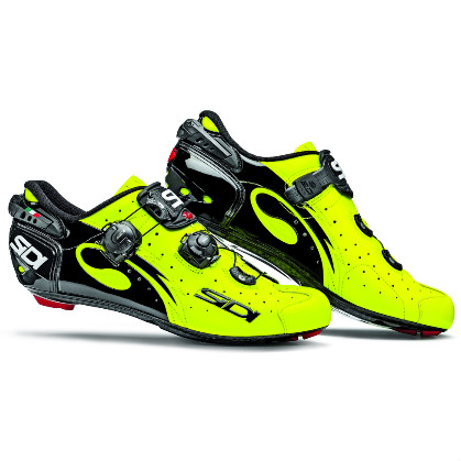 Sidi wire carbon vernice raceschoen geel fluo zwart is een